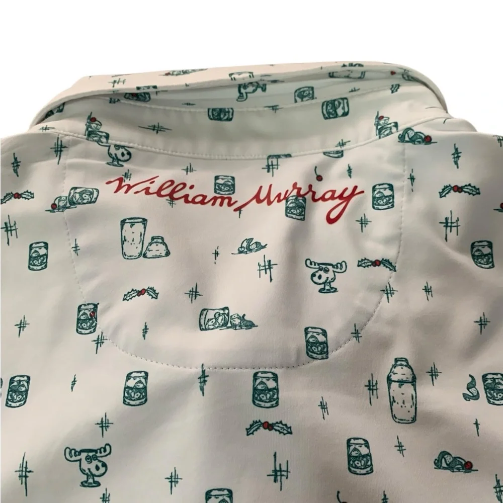 William Murray Golf “Christmas Vacation” Edition Shirt Like New Holiday🎄⛳